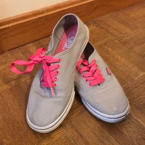 Gray and Pink Vans